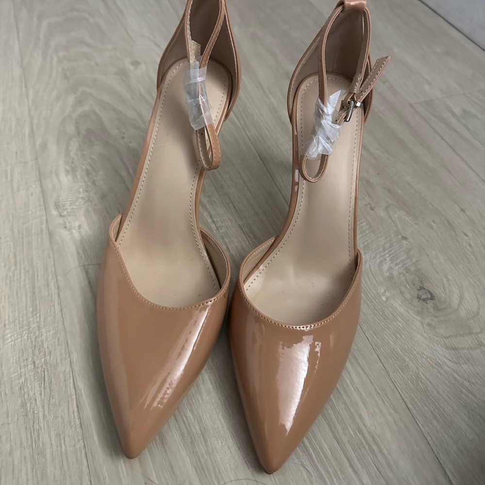 Nude Ankle Strap High Heel